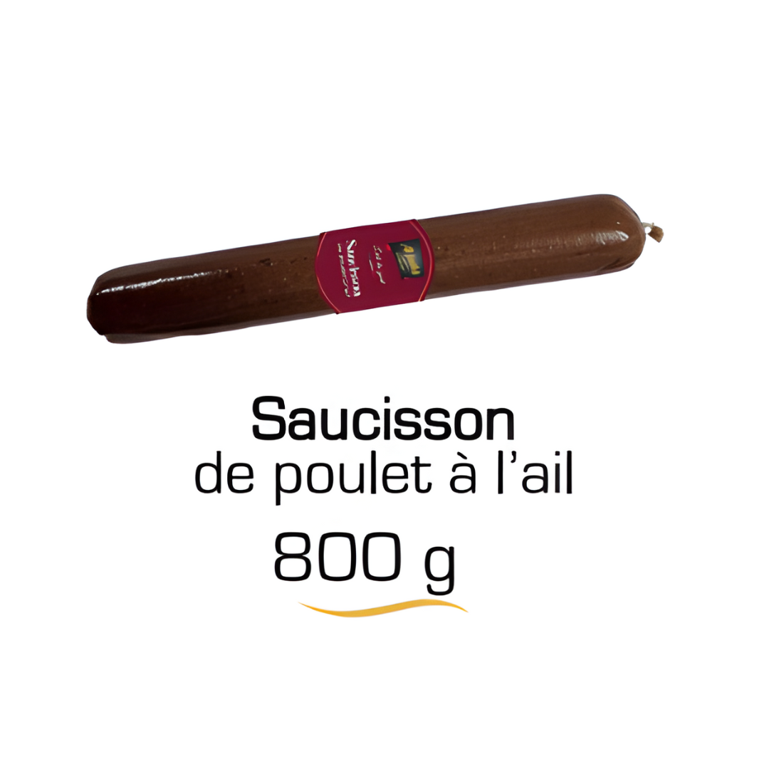 Saucisson de poulet à l’ail